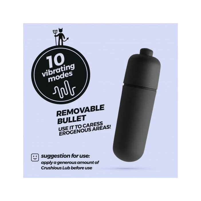 Crushious O-pet Diavolo Con Palla A 10 Vibrazioni Nero