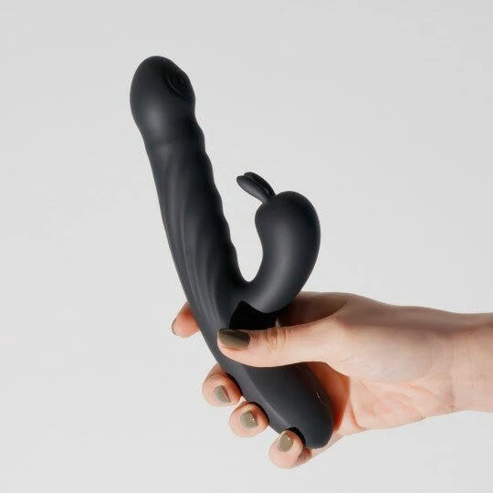 Crushious Lapin Vibratore Rabbit Ricaricabile Con Spinta Nero