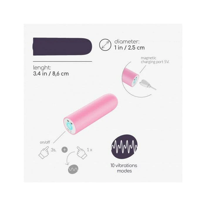 Crushious Quackers Proiettile Vibrante Rosa Usb Ricaricabile
