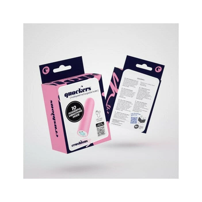 Crushious Quackers Proiettile Vibrante Rosa Usb Ricaricabile