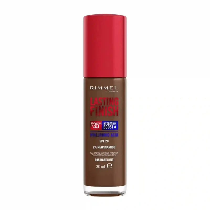 Rimmel Fondotinta Lasting Finish 35h Con Acido Ialuronico 605 Halzenut 30ml