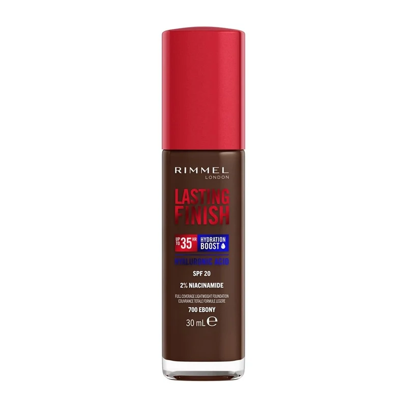 Rimmel Fondotinta Lasting Finish 35h Con Acido Ialuronico 700 Ebony 30ml