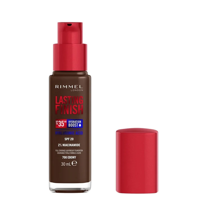 Rimmel Fondotinta Lasting Finish 35h Con Acido Ialuronico 700 Ebony 30ml