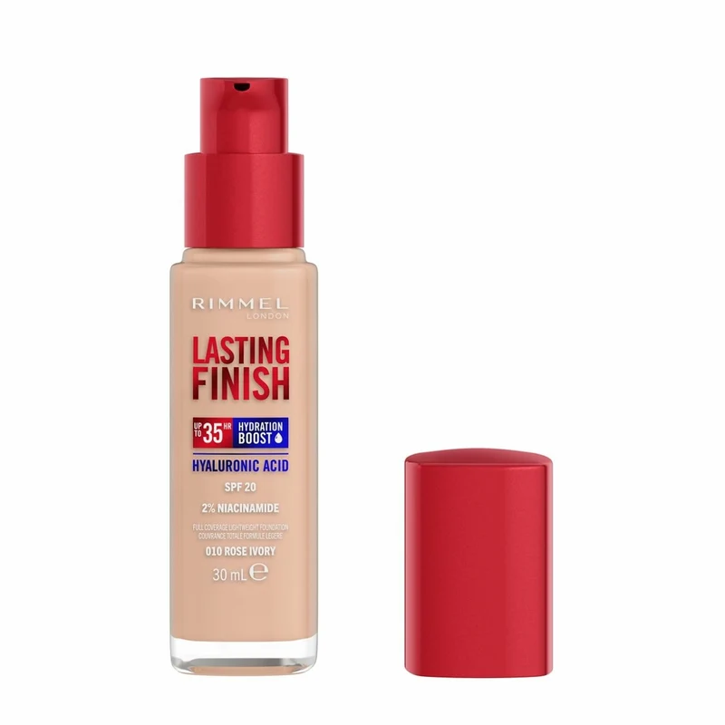 Rimmel Fondotinta Lasting Finish 35h Con Acido Ialuronico 010 Rose Ivory 30ml