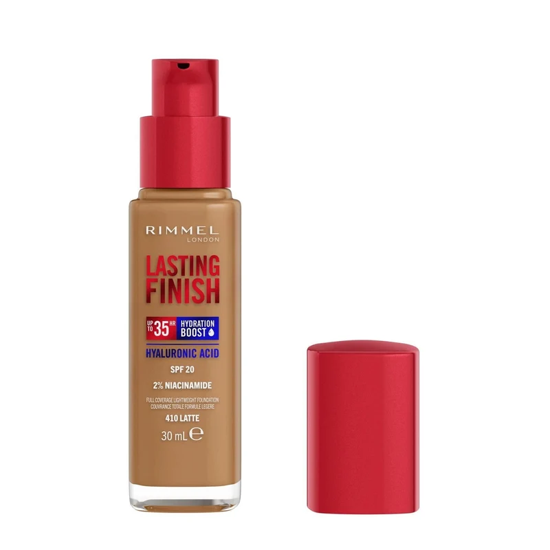 Rimmel Fondotinta Lasting Finish 35h Con Acido Ialuronico 410 Latte 30ml