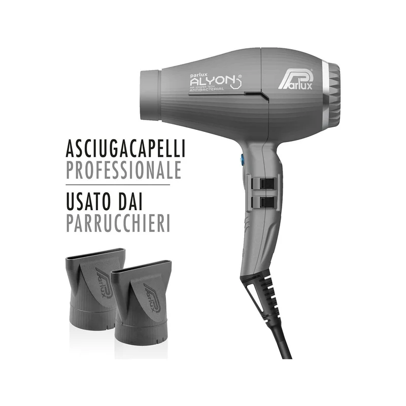 Parlux Asciugacapelli Professionale Alyon Grigio Opaco