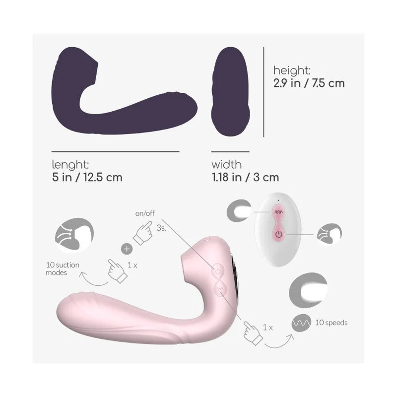 Crushious Pookie Stimolatore Clitorideo Con Telecomando Rosa