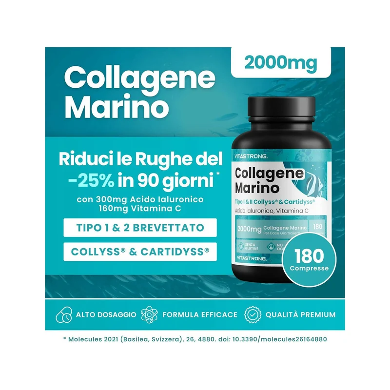 Vitastrong Marine Collagen 180 Compresse