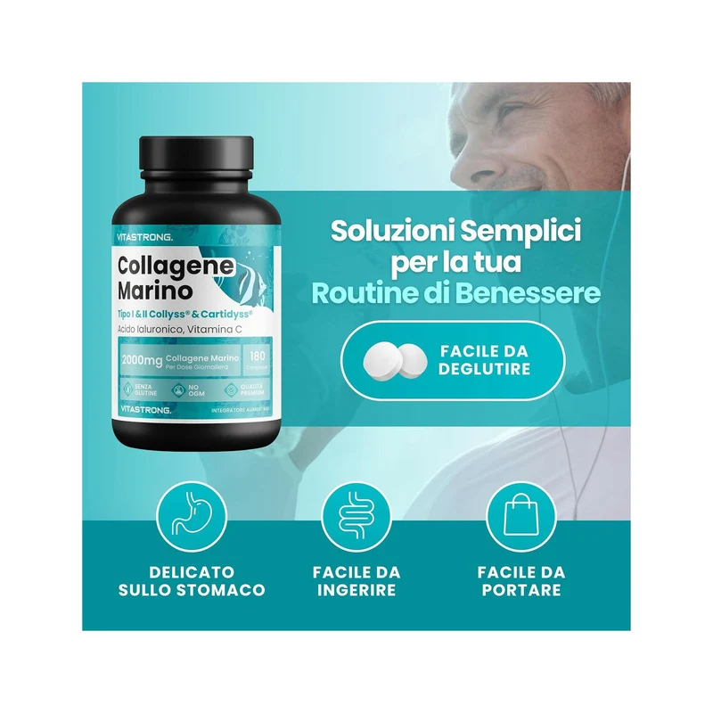 Vitastrong Marine Collagen 180 Compresse