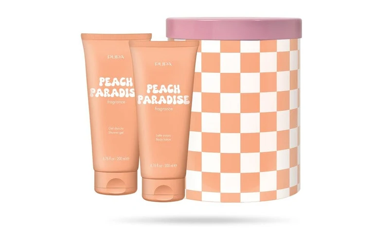 Pupa Happy Box Kit Peach Paradise Gel Doccia Esfoliante 200ml + Latte Corpo 200ml