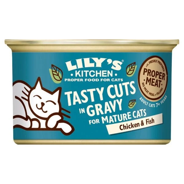Lily's Kitchen Chicken & Fish Tasty Cuts for Mature Cats 85g
