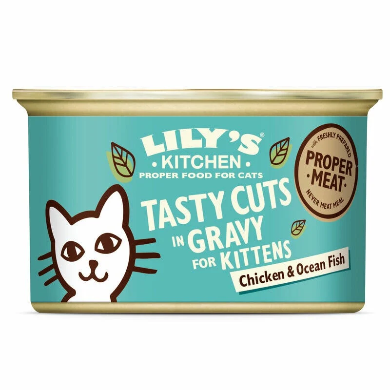Lily's Kitchen Chicken & Ocean Fish Tasty Cuts in Gravy for Kittens 85g
