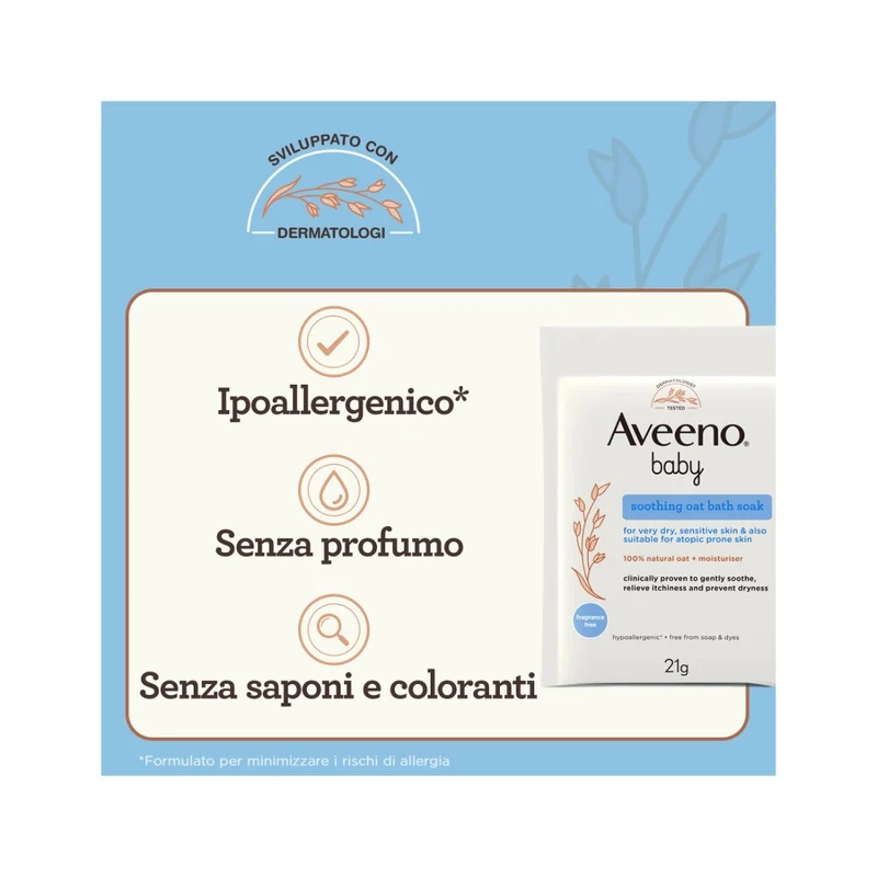 Aveeno Baby Colloidal Polvere Bagno 5x21g