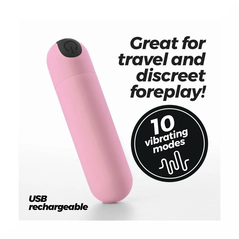 Crushious Imoan Proiettile Vibrante Ricaricabile Rosa Pastello
