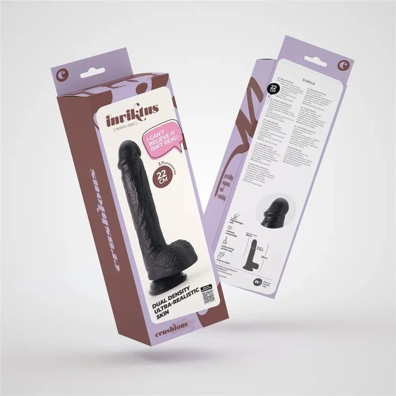 Crushious Dildo Invitiktus 8 In Silicone Liquido Colore Nero