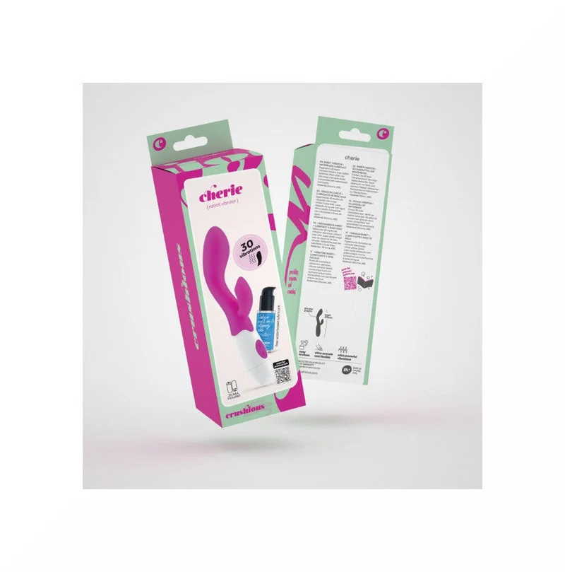 Crushious Cherie Vibratore Con Stimolatore Clitorideo + Lubrificante A Base D'acqua