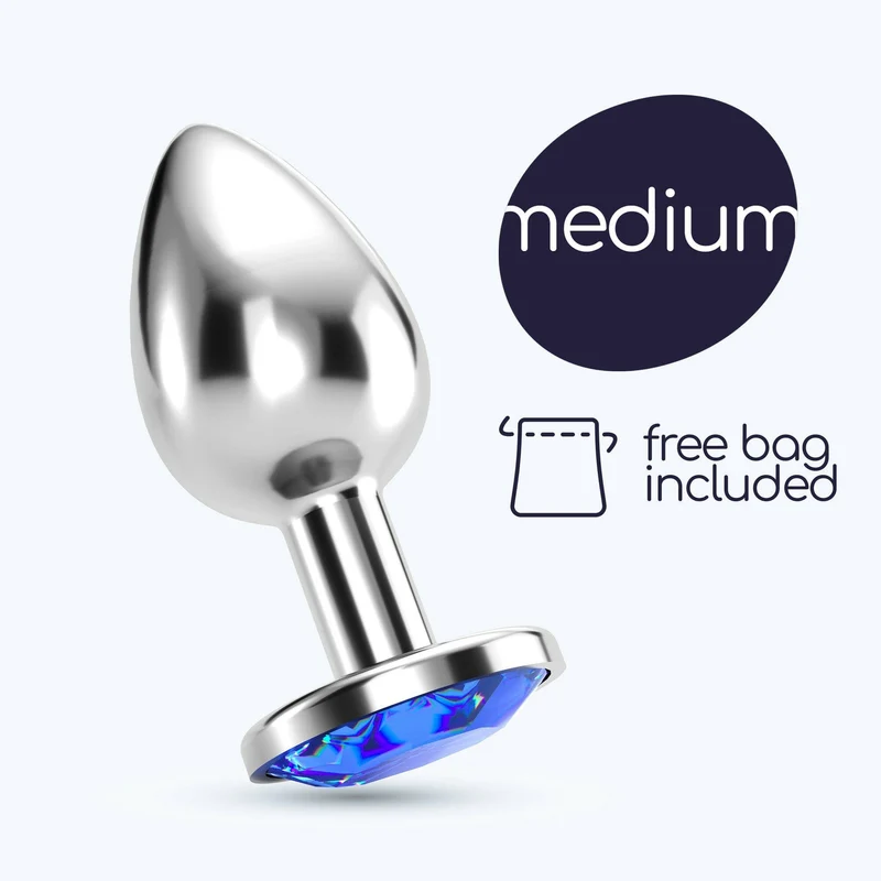 Crushious Plug Anale Bijou Gioiello Blu Grande