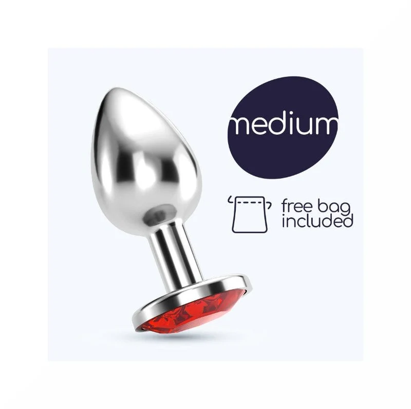 Crushious Plug Anale Bijou Gioiello Rosso Medio