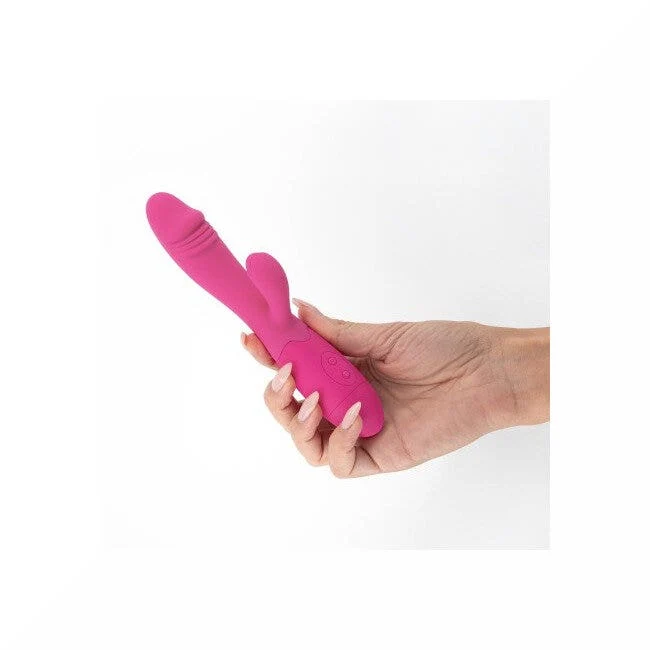 Crushious Vibratore Rabbit Ricaricabile Blossoms Rosa Forte Con Lubrificante A Base D'acqua