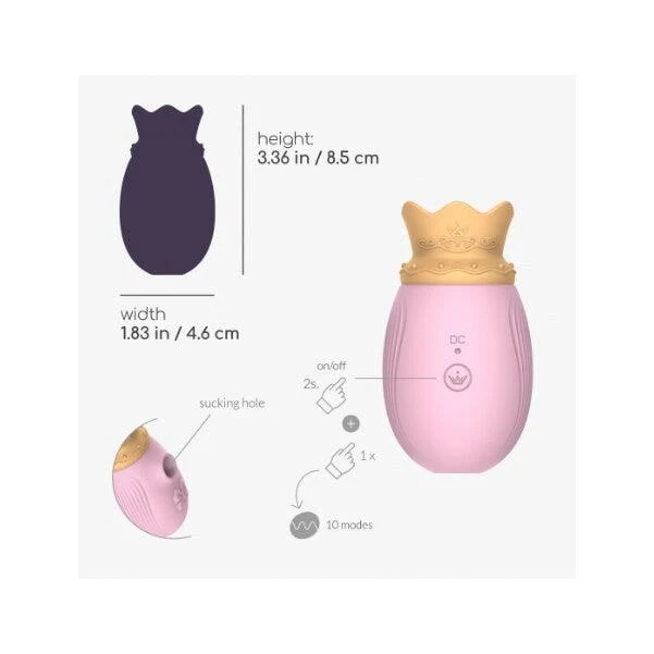 Crushious Monarch Stimolatore Clitorideo Rosa