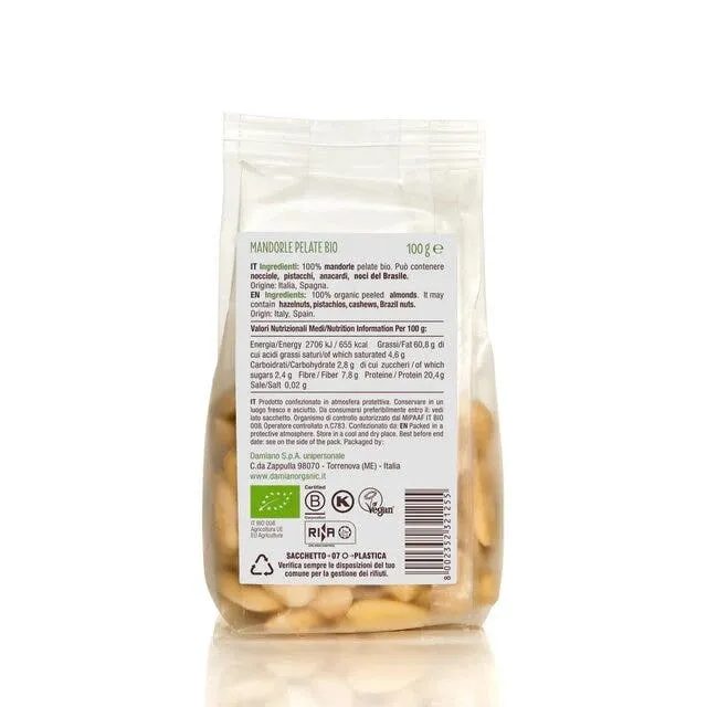 Damiano Mandorle Pelate Bio 250g