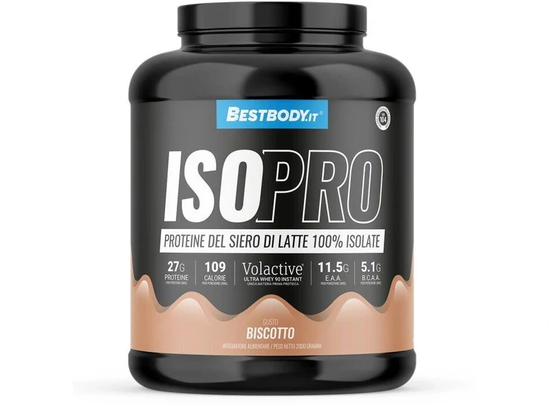 Bestbody IsoPro Volactive Proteine del Latte 100% Isolate Gusto Biscotto 2Kg