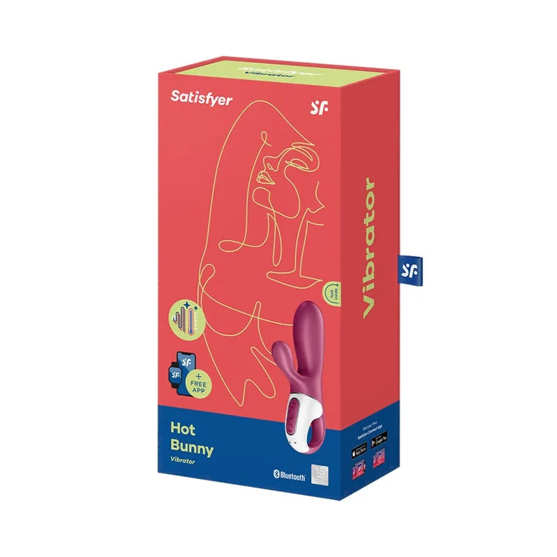 Satisfyer Hot Bunny Connect App Vibratore Rosso Porpora