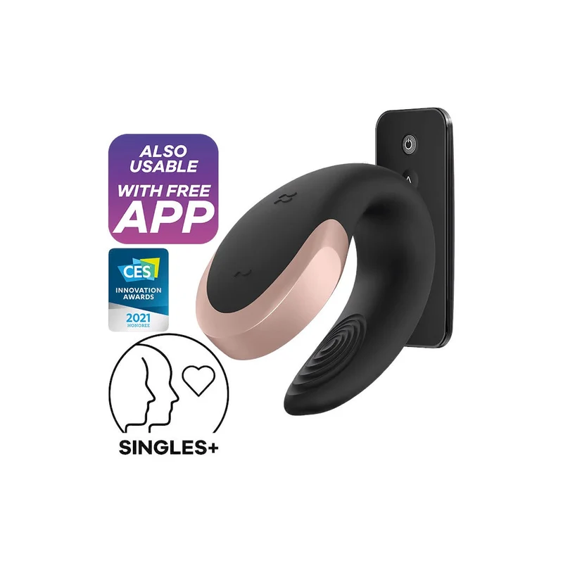 Satisfyer Double Love Connect App Vibratore Nero