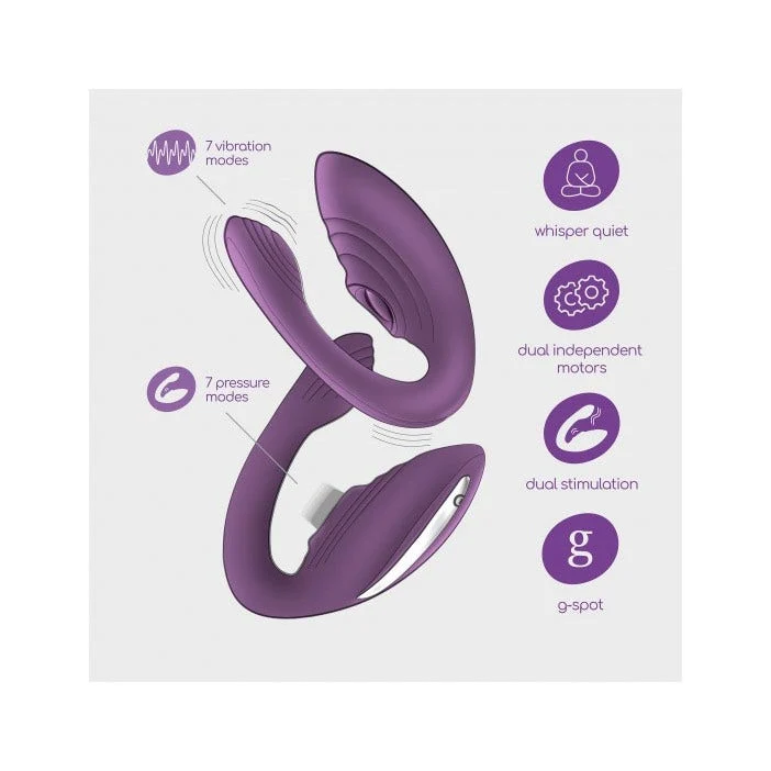 Crushious Vibratore Pleasuriser Ricaricabile con Telecomando e Lubrificante