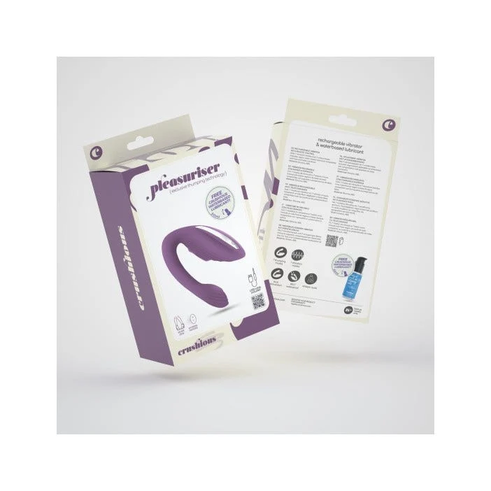 Crushious Vibratore Pleasuriser Ricaricabile con Telecomando e Lubrificante