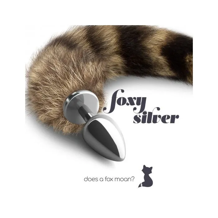Crushious Plug Anale Foxy in Metallo Argentato con Coda
