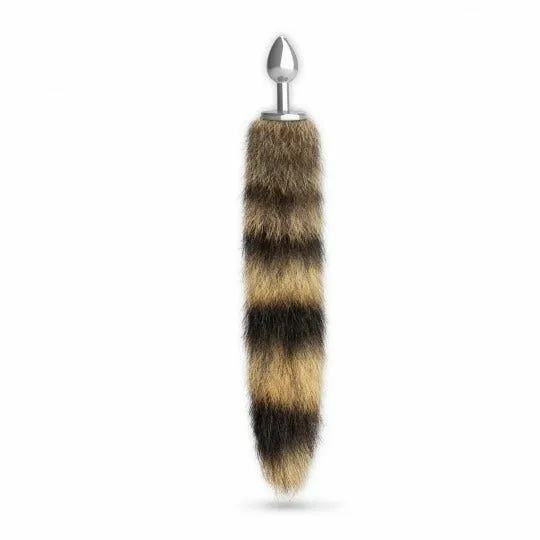 Crushious Plug Anale Foxy in Metallo Argentato con Coda