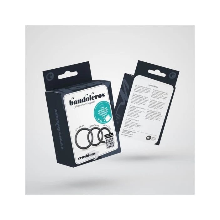 Crushious Bandoleros Set di Anelli per il Pene in Silicone