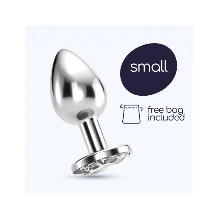 Crushious Plug Anale Bijou Trasparente Piccolo con Custodia di Velluto