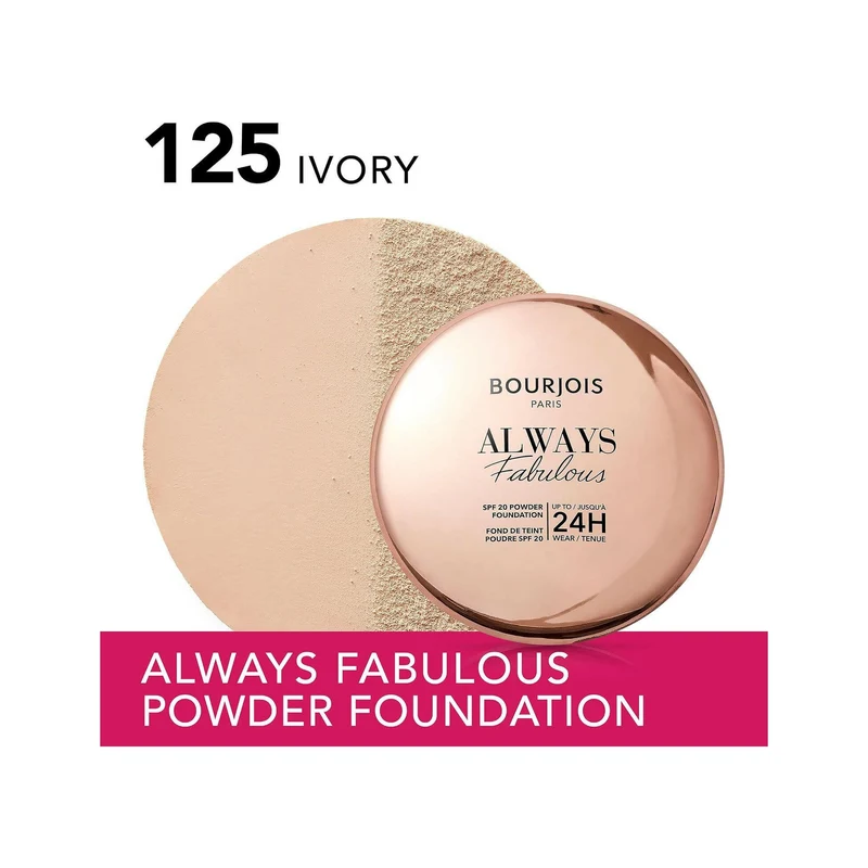 Bourjois Always Fabulous Fondotinta Compatto In Polvere 125 Ivory 7g SPF20