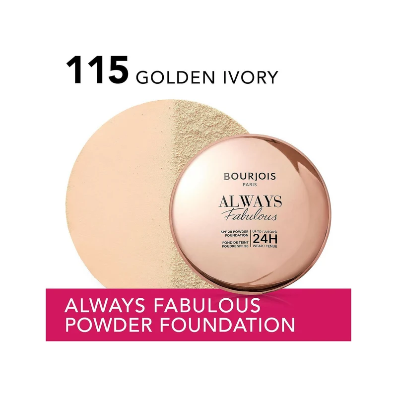 Bourjois Always Fabulous Fondotinta Compatto In Polvere 115 Golden Ivory 7g SPF20