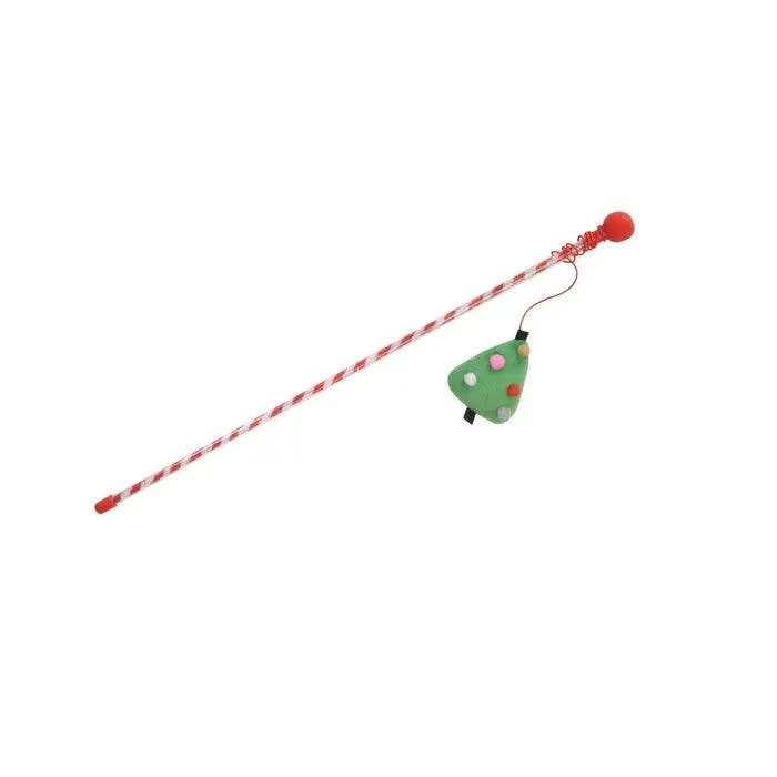 Camon Cannetta Natalizia Con Albero Di Natale E Pon-pon Per Gatti
