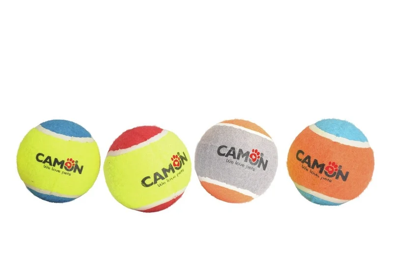 Camon Palla Da Tennis Rimbalzante In Gomma Piena Per Cani 7,2cm