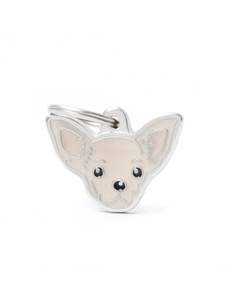 Medaglietta Per Cani Personalizzata Chihuahua Color Crema