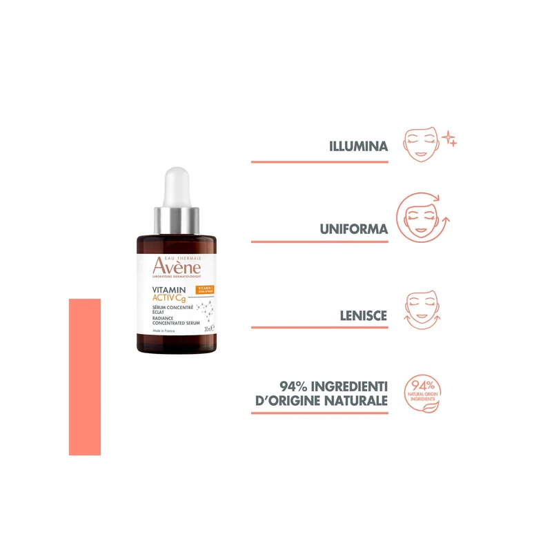 Eau Thermale Avène Vitamin Activ Cg Siero Correttore Luminosità Anti-Età 30ml
