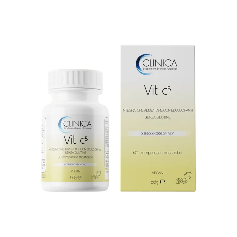 Clinica Vit C5 - vitamina c - 60 compresse masticabili = 2 mesi di trattamento