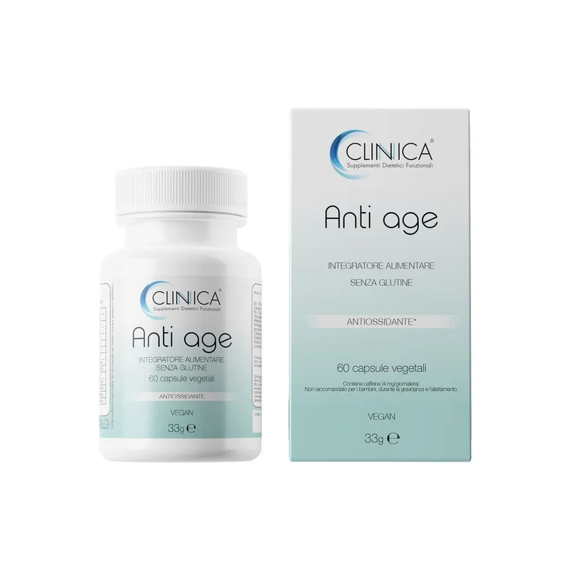 Clinica Anti age - anti età - 60 capsule vegetali = 1 mese di trattamento