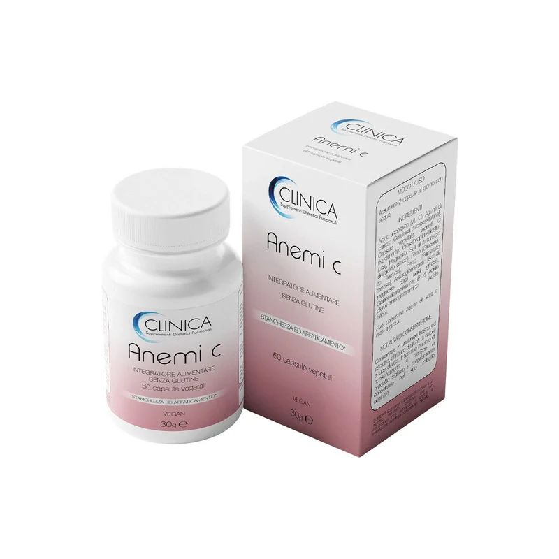 Clinica Anemi c - ferro - 60 capsule vegetali = 1 mese di trattamento