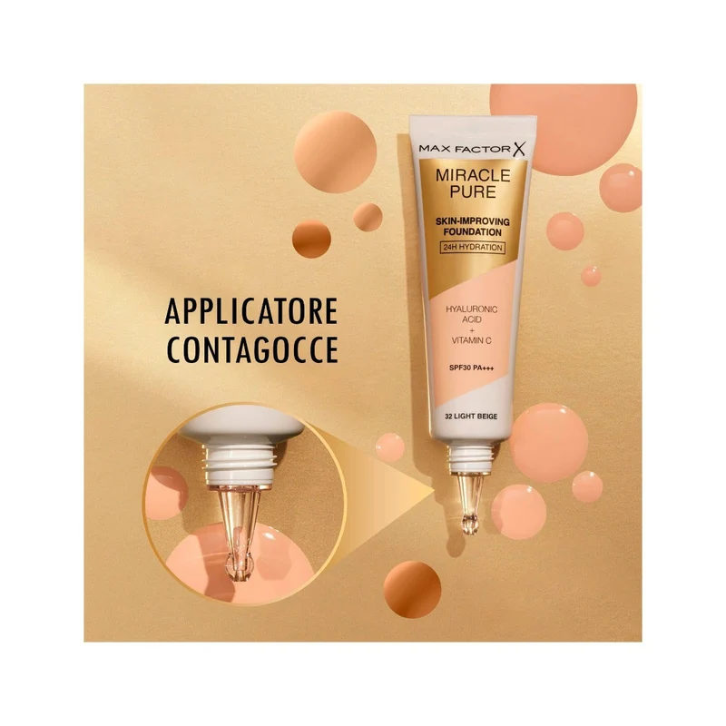 Max Factor Fondotinta Viso Miracle Pure Shade 85 Caramel