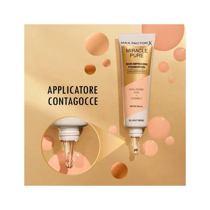 Max Factor Fondotinta Viso Miracle Pure Shade 80 Bronze