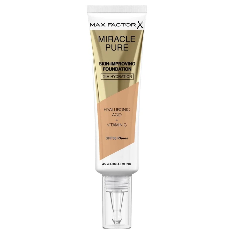 Max Factor Fondotinta Viso Miracle Pure Shade 45 Warm Almond