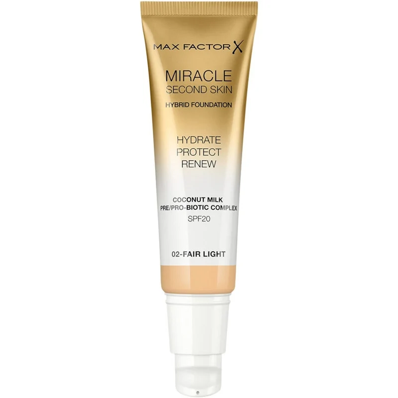 Max Factor Miracle Second Skin Fondotinta Liquido 30ml 02-Fair Light