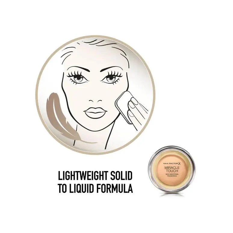 Max Factor Miracle Touch Fondotinta Coprente Con Acido Ialuronico 080 Bronze