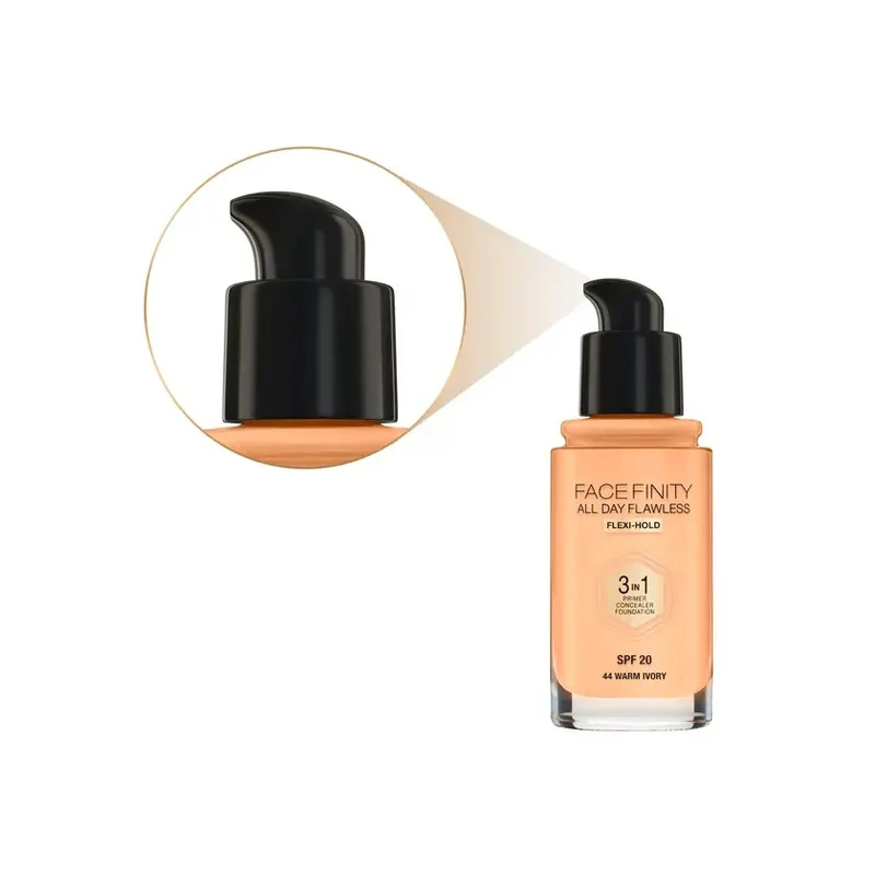 Max Factor Facefinity All Day Flawless 3 In 1 Shade 44 Warm Ivory 30ml