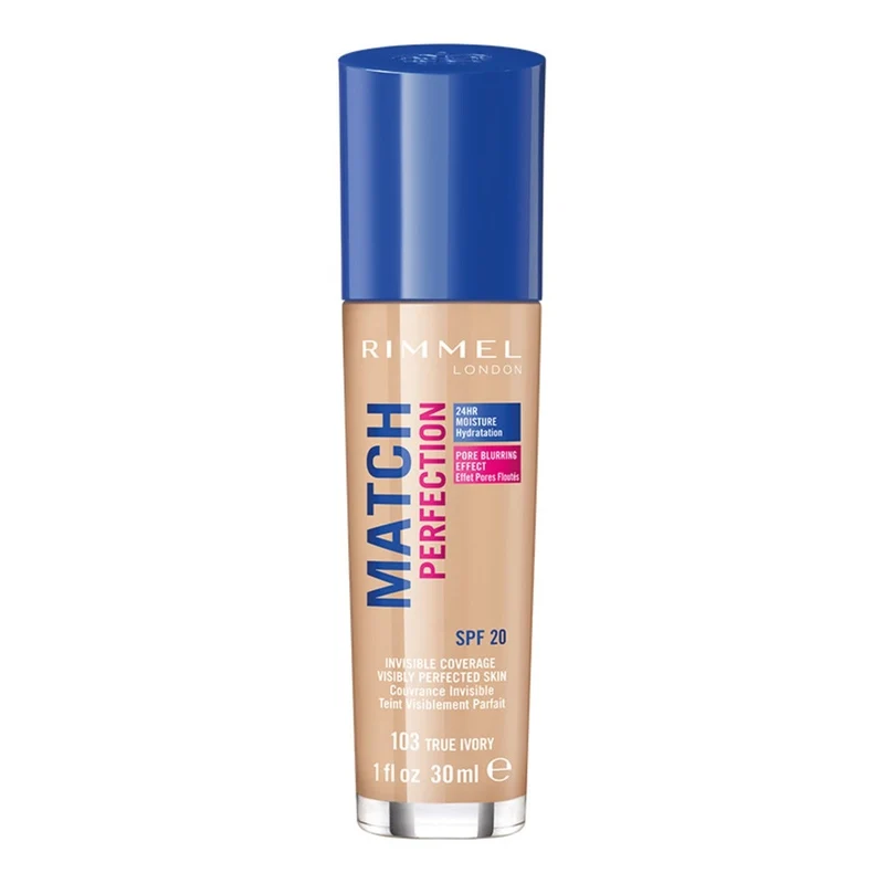 Rimmel Fondotinta Match Perfection 103 True Ivory 30ml